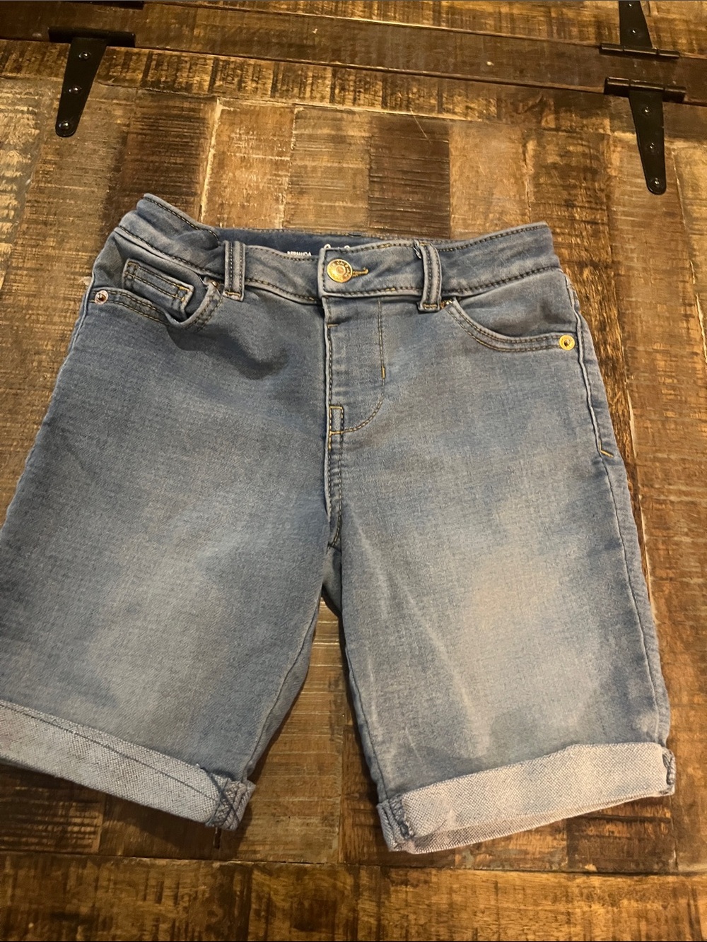 Cat & Jack Light Wash Rolled Hem Denim Shorts